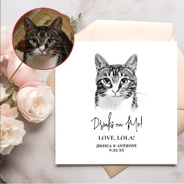 Tabby Catパーソナライズされたドリンク スタンダードカクテルナプキン