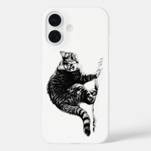 Tabby Catフル体モノクロポートレートケース Case-Mate iPhoneケース (裏面)