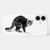 Tabby Catフル体モノクロポートレートケース Case-Mate iPhoneケース (裏面 (横))
