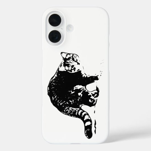 Tabby Catフル体白黒ケース Case-Mate iPhoneケース (裏面)