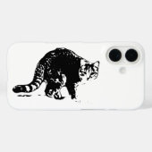 Tabby Catフル体白黒ケース Case-Mate iPhoneケース (裏面 (横))