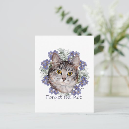 Tabby Cat忘れ Not ポストカード (スタンド正面)