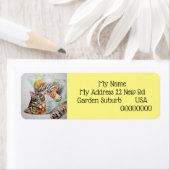 Tabby Cat水彩差出人住所ラベル ラベル (インサイチュ)