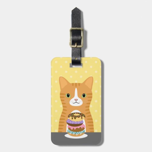Tabby Cat荷物タグ ラゲッジタグ (正面縦)