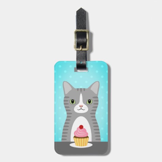 Tabby Cat荷物タグ ラゲッジタグ (正面縦)
