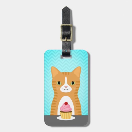 Tabby Cat荷物タグ ラゲッジタグ (正面縦)