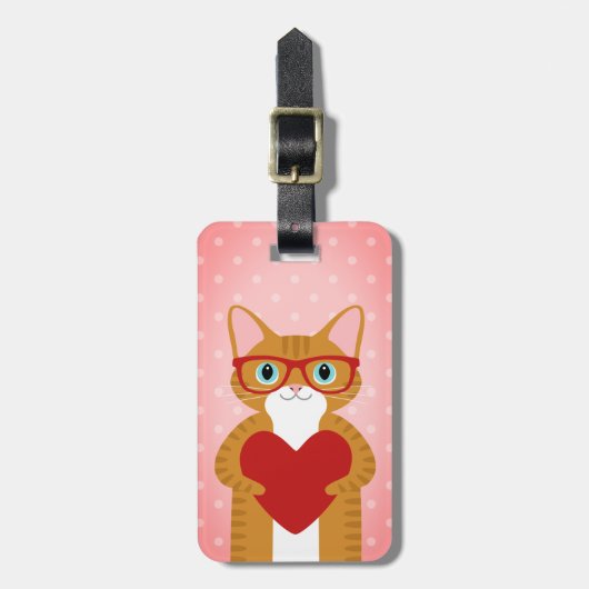 Tabby Cat荷物タグ ラゲッジタグ (正面縦)