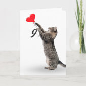 Tabby Cat誕生日9回目のカード カード (正面)