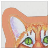 Tabby Cat踊りネズミ枕鏡画像 ファブリック (クローズアップ)