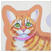 Tabby Cat踊りネズミ枕鏡画像 ファブリック (見本)