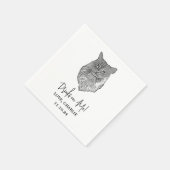Tabby Cat パーソナライズされた Drink on on Me Napkins スタンダードカクテルナプキン (角)