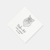 Tabby Cat パーソナライズされた Drink on on Me Napkins スタンダードカクテルナプキン (角)