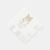 Tabby Cat パーソナライズされた Drink on on Me Napkins 縁ありカクテルナプキン (角)