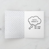 Tabby Cat 40th Birthdayユーモア カード (内部)