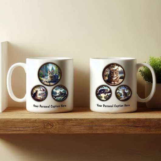 Tabby Cat 6イメージコーヒーマグデザイン コーヒーマグカップ