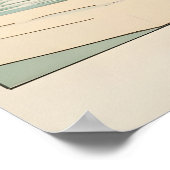 Tabby Cat Bathroom Print Ukiyo-e Japanese Wall Art ポスター (角)