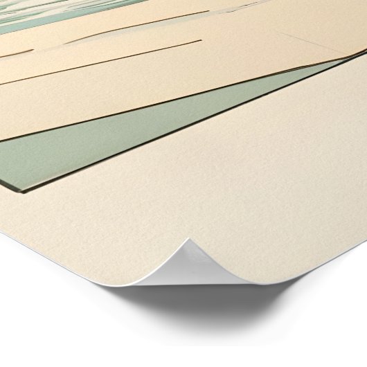 Tabby Cat Bathroom Print Ukiyo-e Japanese Wall Art ポスター (角)