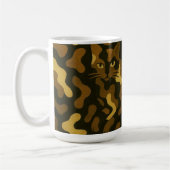 Tabby Cat Camouflage Abstract Pattern コーヒーマグカップ (左)