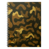 Tabby Cat Camouflage Art ノートブック (正面)