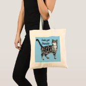 Tabby Cat Cats light Blue Girls name Tote Bag トートバッグ (正面(商品))