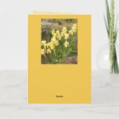 Tabby Cat Cute Yellow Iris Valentines Wifes Name カード (裏面)