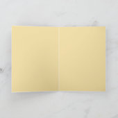 Tabby Cat Cute Yellow Iris Valentines Wifes Name カード (内部)