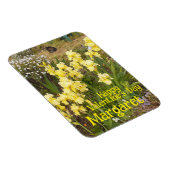 Tabby Cat Cute Yellow Iris Valentines Wifes Name マグネット (右側)