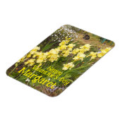 Tabby Cat Cute Yellow Iris Valentines Wifes Name マグネット (左側)