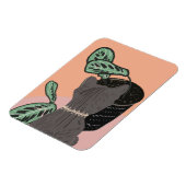 Tabby Cat Gray Plants Thank You マグネット (左側)