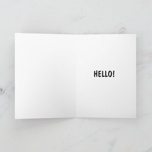 TABBY CAT GREETING CARD TO HELLO カード (内部)
