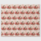 Tabby Cat In a Valentine Heart Candy Box ラッピングペーパー (フラット)