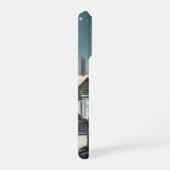 Tabby Cat in Preppy Winter Attire and Hat   iPhoneケース (右側面)