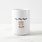 Tabby Cat Mug – Cozy Cartoon Cup for Cat Lovers & コーヒーマグカップ (中央)