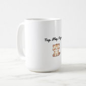 Tabby Cat Mug – Cozy Cartoon Cup for Cat Lovers & コーヒーマグカップ (正面左)