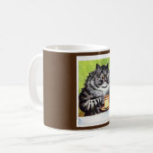 Tabby Cat Mug、Louis Wain コーヒーマグカップ (正面左)