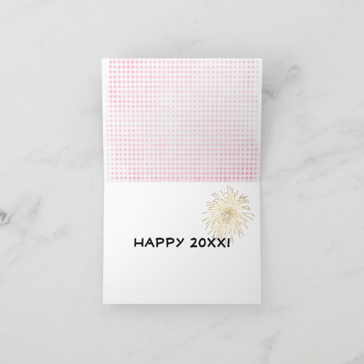 Tabby Cat on Gingham カード (内部)