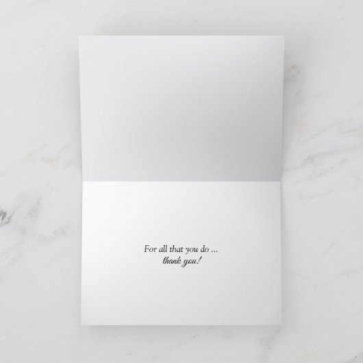 Tabby Cat On Old Benchありがとう カード (内部)