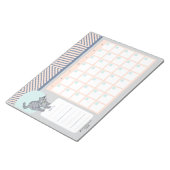 Tabby Cat Open Dated Desk Calendar Notepad ノートパッド (アングル)