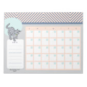 Tabby Cat Open Dated Desk Calendar Notepad ノートパッド (正面)