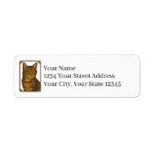 Tabby Cat Return Address Labels ラベル (正面)