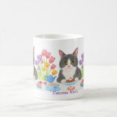 Tabby Cat Tea Party Mug コーヒーマグカップ (中央)