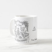 Tabby Cat Tea Time Party Mug コーヒーマグカップ (正面左)