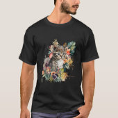 Tabby Cat Watercolor Cute Kitten Cat Tシャツ (正面)