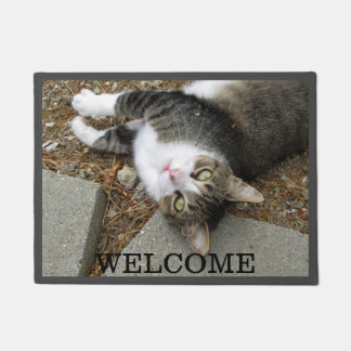 Tabby Cat You Found Me Doormat ドアマット