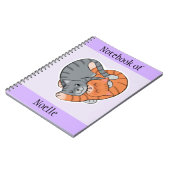 Tabby Catsハート好き ノートブック (左側)