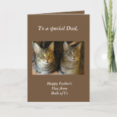 Tabby Cats Father's Day Greeting Card カード (正面)