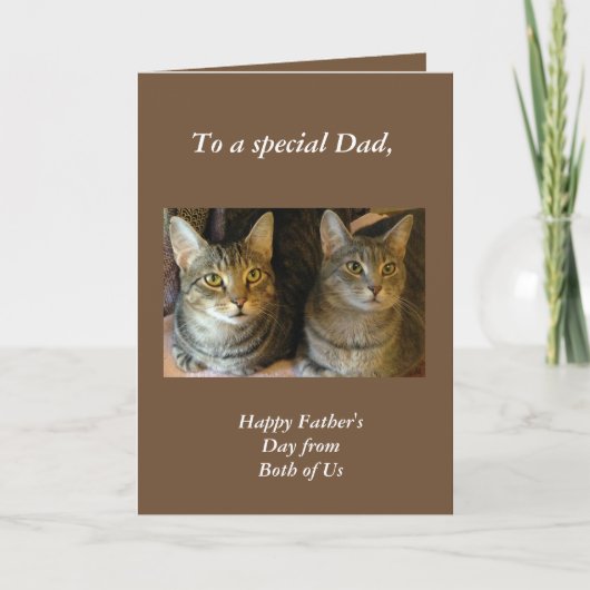 Tabby Cats Father's Day Greeting Card カード (正面)