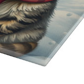 Tabby Cats in Preppy Winter Attire and Hat Winter カッティングボード (角)