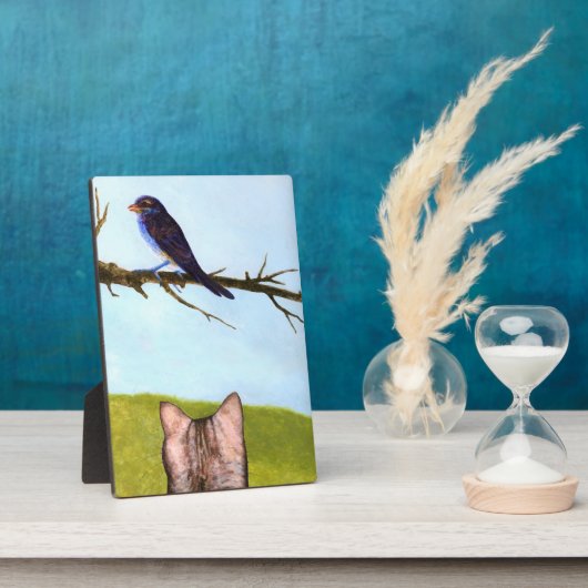 Tabby Cats Talk to Birds フォトプラーク (側面)