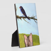 Tabby Cats Talk to Birds フォトプラーク (側面)